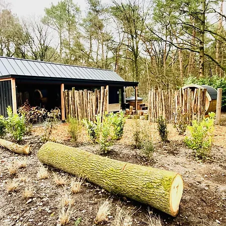 木屋 Wellness In The Woods - 4p Tinyhouse Met Prive Sauna & Hottub