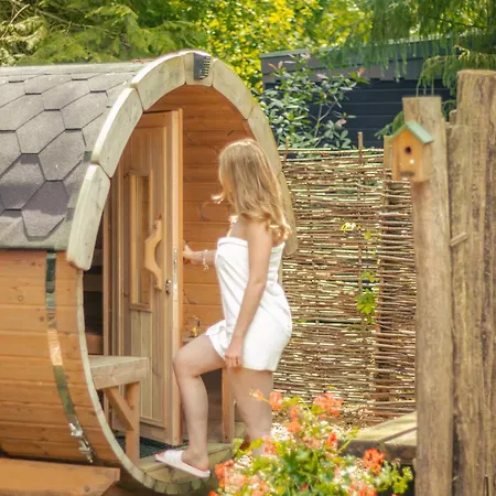 Wellness In The Woods - 4p Tinyhouse Met Prive Sauna & Hottub 迪森